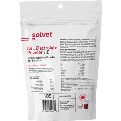 AVL ELECTROLYTE POWDER HE 185G - SOLVET