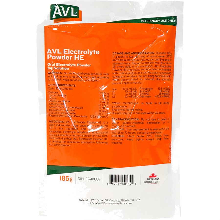 AVL ELECTROLYTE POWDER HE 185G