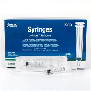 DISPOSABLE SYRINGE SOFT PACK 3ML (BOX OF 100)